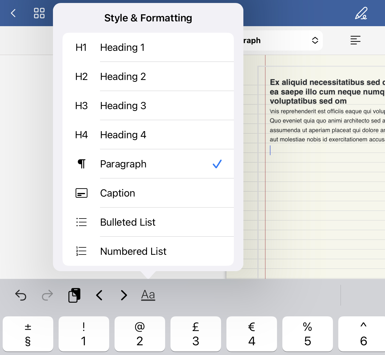 Formatting