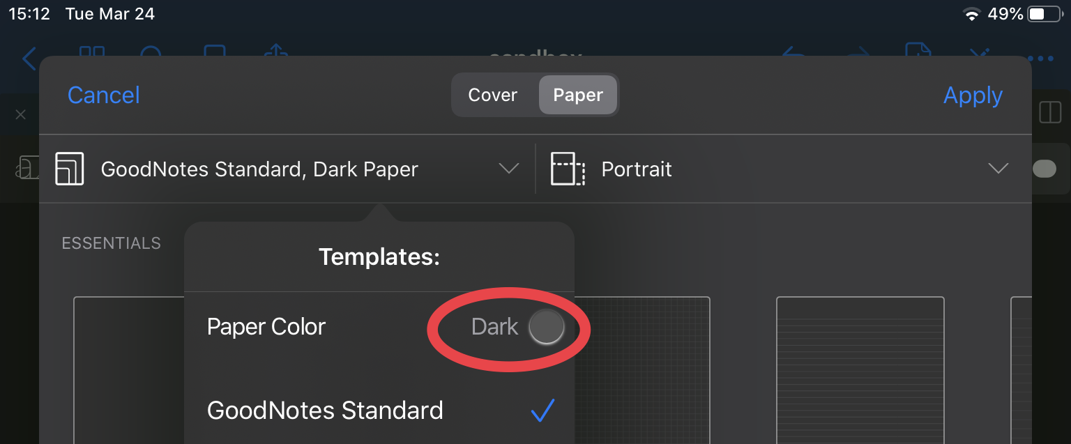  GoodNotes 5 Change A Page s Paper Template In GoodNotes 5 Goodnotes 