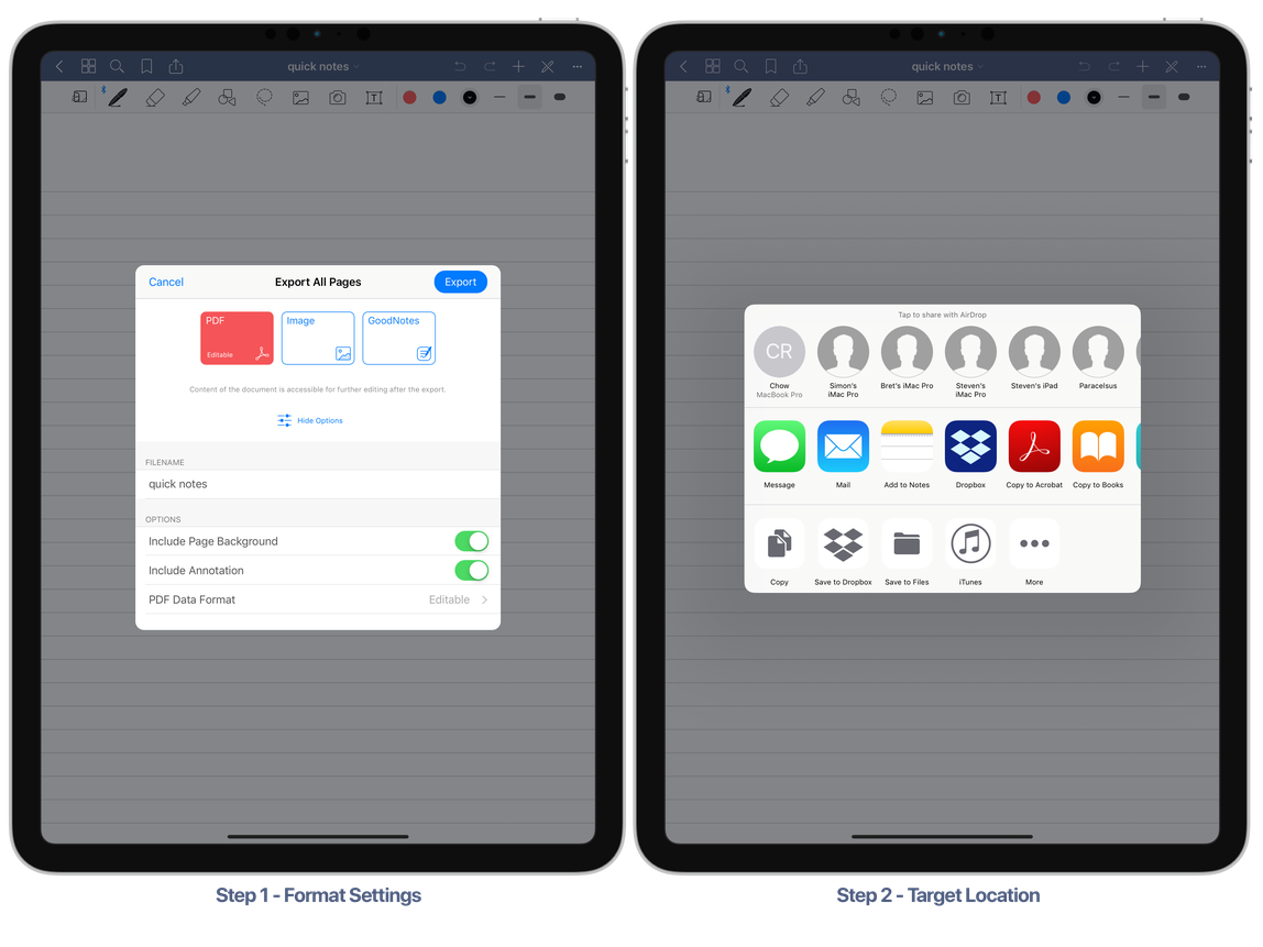 Erasing handwriting and highlighting – Goodnotes Support