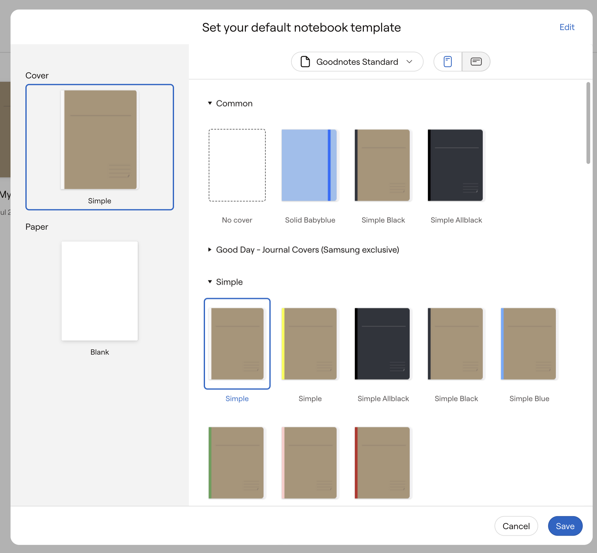 Customize Templates in Goodnotes 6 – Goodnotes Support